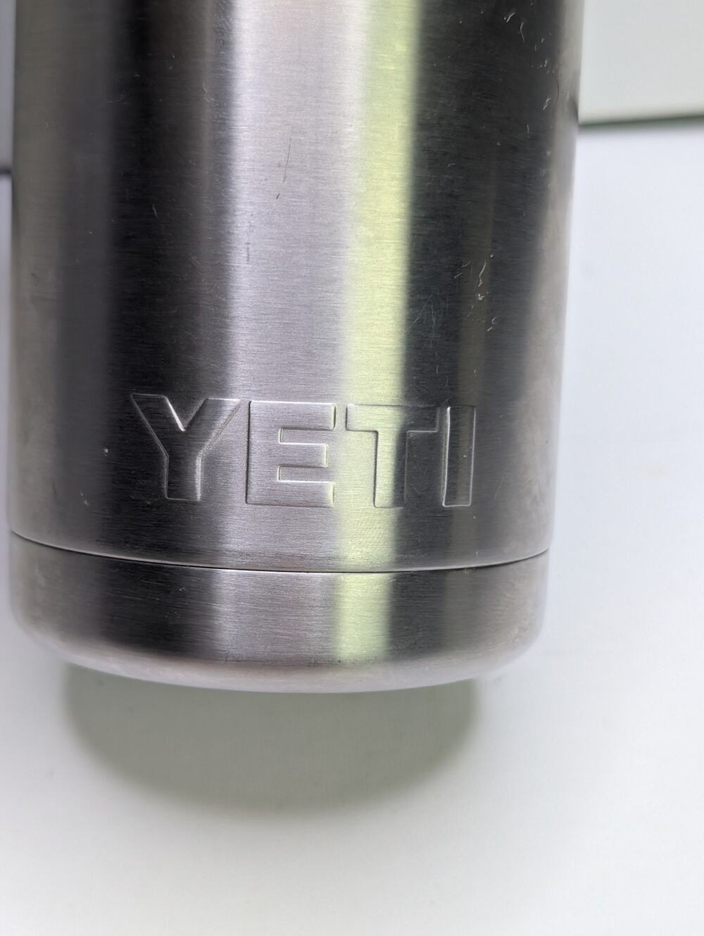 YETI Rambler Colster 12 oz Can CoolerStainless Steel Black Ring
